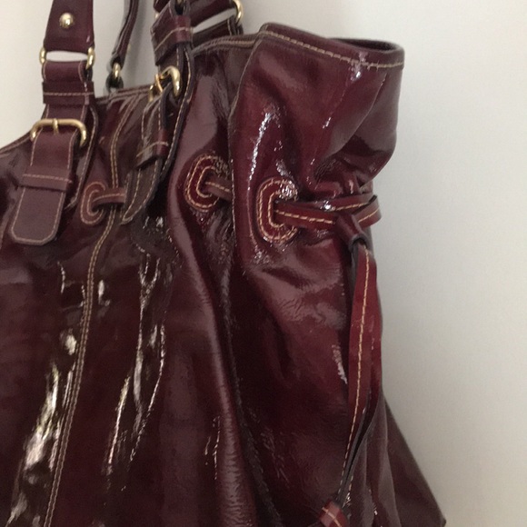 Dooney & Bourke Patent Leather Plum Chiara Tote Purse LARGE - Picture 10 of 10